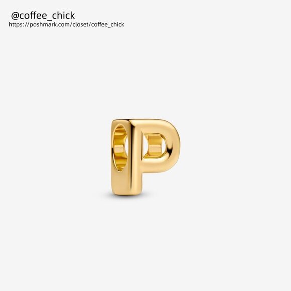 Pandora Letter P Alphabet Mini Charm|Pendant - Picture 1 of 5